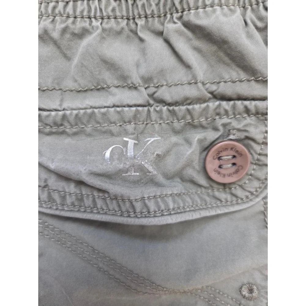 Women's Calvin Klein Maternity Cargo Shorts L Khaki - Picture 4 of 4